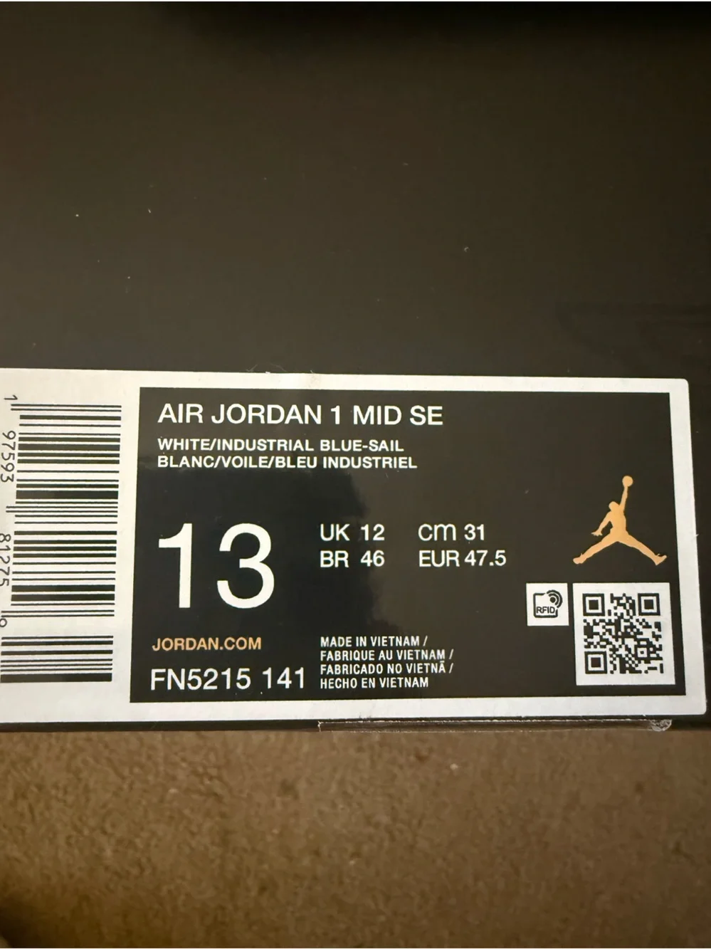 Jordan• 1 Mid SE in White, Industrial Blue, Sail